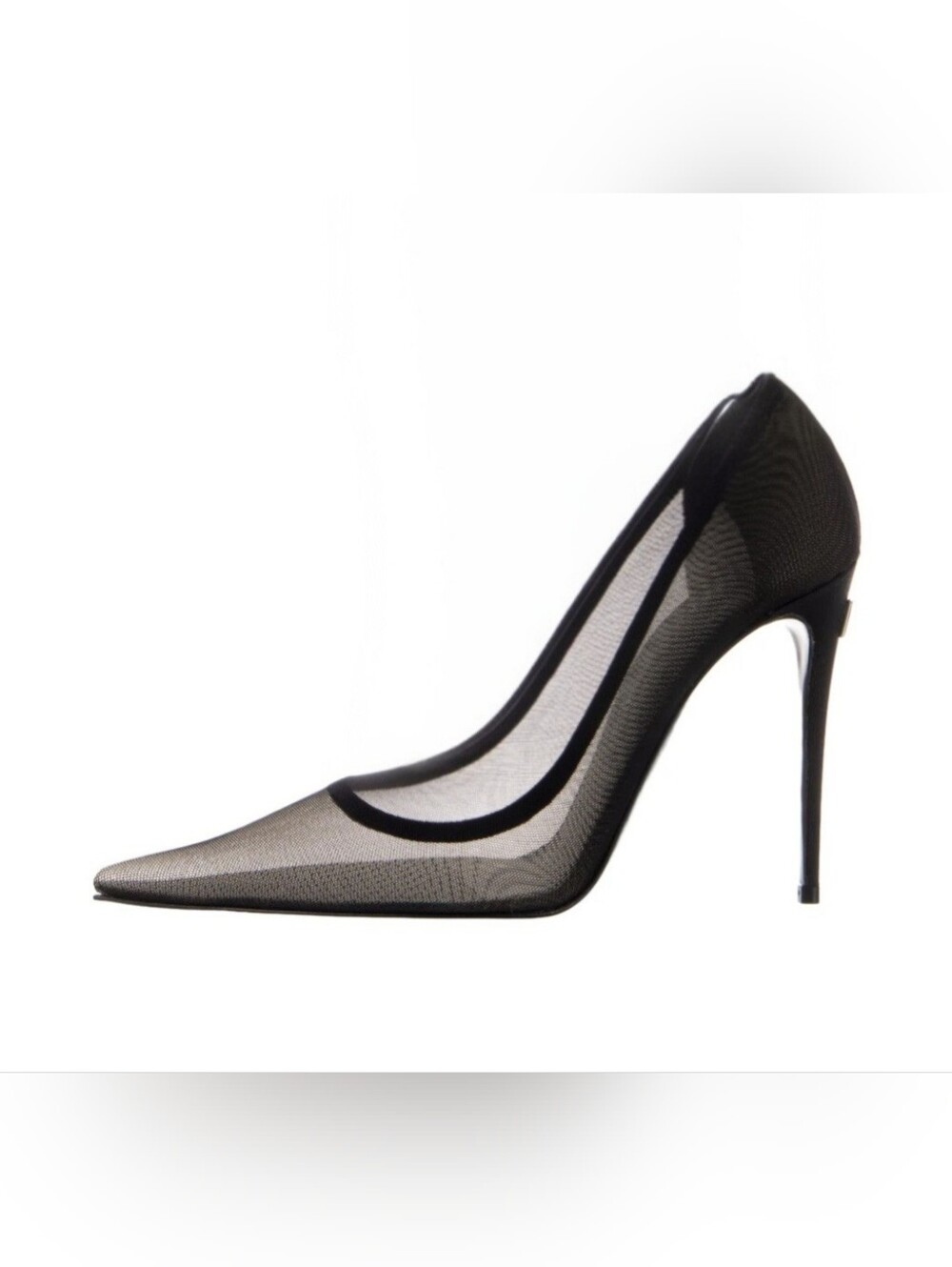 Dolce & Gabbana Black Mesh Pointed-Toe Pump